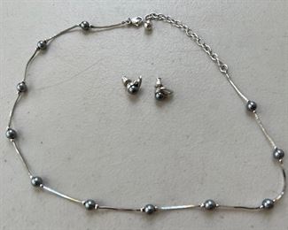 Costume necklace with matching earrings