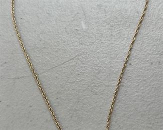 14K Gold Necklace with 14K Gold "Lisa" pendant