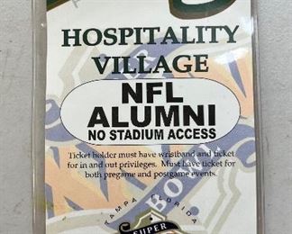 Super Bowl XXXV ticket, pass & pin