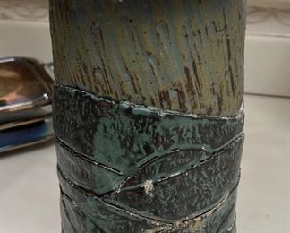Phil Berneburg signed clay vase