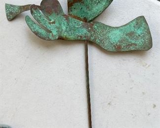 Vintage copper outdoor decor