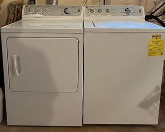 GE Sensor Dry front loading dryer & GE Hydrowave Quiet Agitator Wash System top loading washing machine