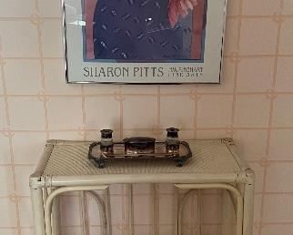 Bamboo style shelving unit