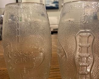 2 Coors Light beer glasses