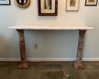 Marble with pillared entrance console