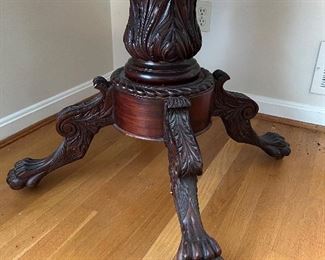 Antique Clawfoot Drum Table