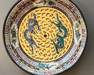 Vintage YT Decorated in Hong Kong Dragon Plate