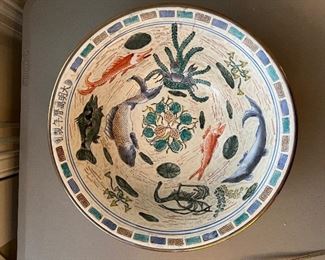 Antique Japanese Marine life bowl