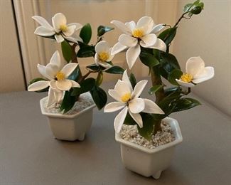 Vintage Gumps glass flowers made in Japan