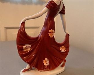 Hinode art deco dancing woman figurine made in Japan