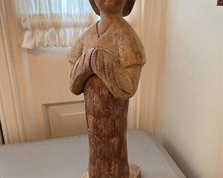 Vintage Oriental Wooden Figurine