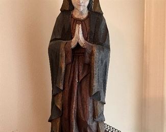 Hand carved Virgin Mary