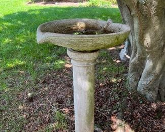 Concrete bird bath