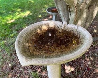 Concrete bird bath