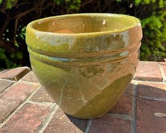Glazed clay pot