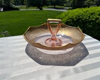 Pink decorative candy dish
