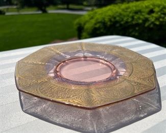 Pink decorative plate