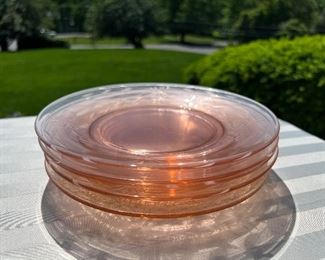 Pink decorative plates