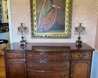 6 Drawer / 2 Door Mahogany China Chest