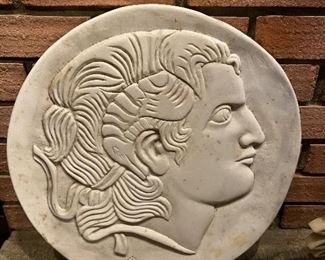 Marble greek god wall hanging