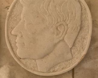 Alibaster JFK wall hanging