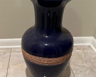 Blue ceramic vase
