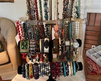A lot of costume jewelry
