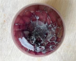 Outdoor purple glass vase