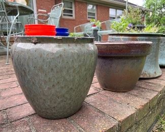 Outdoor ceramic and clay pots