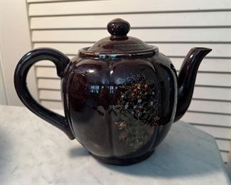 Purple floral teapot