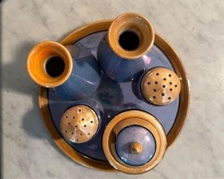 Condiment saucer and accessories made in Japan (7pc)