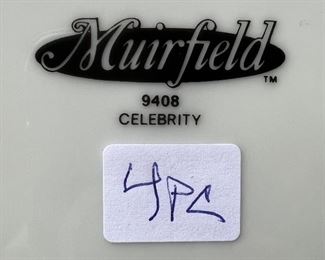 Muirfield Celebrity Porcelain Egg plates (4pc)