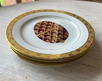 Muirfield Celebrity Porcelain Egg plates (4pc)