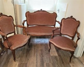 Antique European Parlor Set 