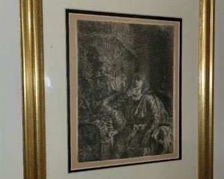 Etching 17th Century Bildnis Des Augsburger Malers Johann Ulrich Mayr by Conrad Schnell 