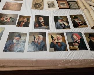 German painter oil on board Fritz Muller signed art