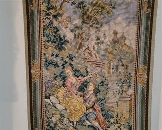 Vintage French Needlepoint Tapestry 