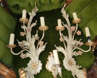 Vintage Italian Wall Candelabras