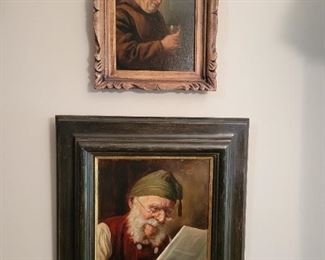 German painter oil on board Fritz Muller signed art