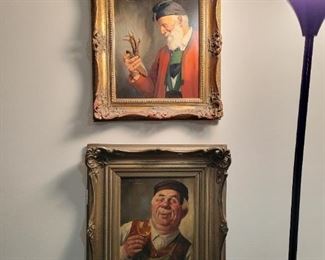 German painter oil on board Fritz Muller signed art