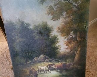 Oil on canvas painting 