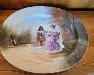 France Limoges Oval Porcelain Wall 