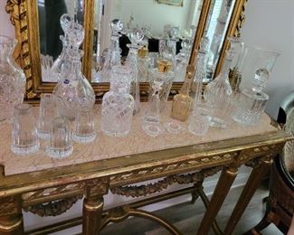 Crysal decanters by Villeroy & Boch Paloma Picasso, Czech Bohemia crystal and more