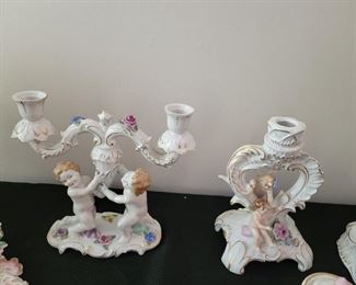 Schierholz Porcelain Candlesticks