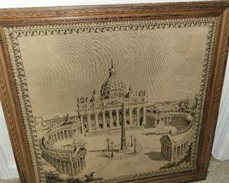 Antique needlepoint of Rome