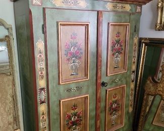 Antique 20th Century Painted Armoire