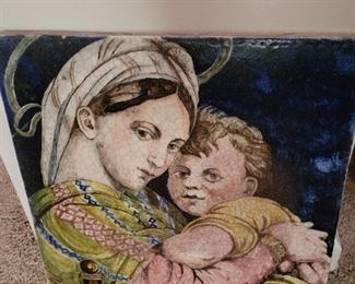 Art on tile Mother Mary 