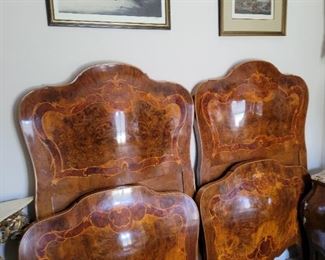 Antique Italian Burl Twin Beds