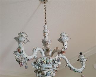 Dresden Style Porcelain Chandelier