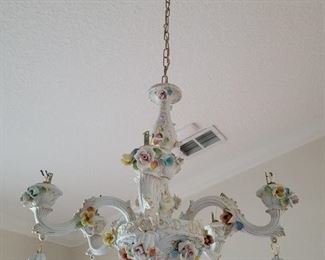 Dresden Style Porcelain Chandelier
